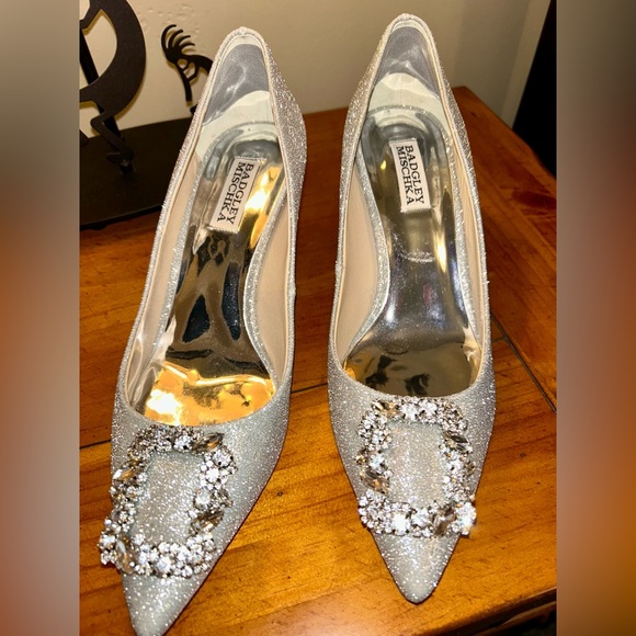 Badgley Mischka 2 inch glittery pumps! - Picture 7 of 9